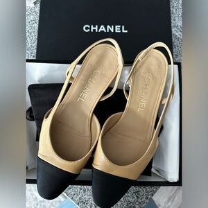 Chanel sling back flats